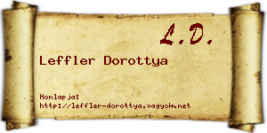 Leffler Dorottya névjegykártya